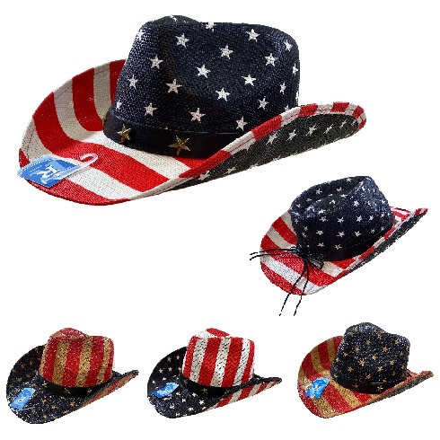 Americana COWBOY HAT [Stars and Stripes] HATband with Stars